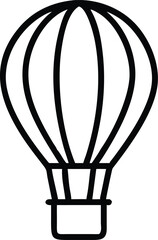 one line hot air balloon silhouette