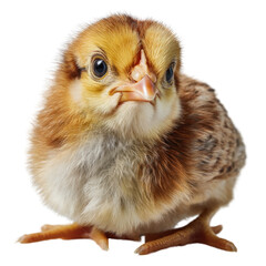 Obraz premium Charming chick on a transparent background cute animal portrait studio lighting close-up