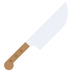 Knife Flat Design Icon, Cooking And Kitchen Flat Design Icon Symbol