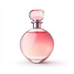 Rose-tinted perfume bottle, elegant and feminine.