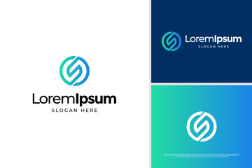 Letter S sport logo design concept. Initial S yoga logo vector template