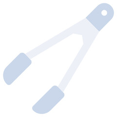 Tongs Flat Design Icon, Cooking And Kitchen Flat Design Icon Symbol