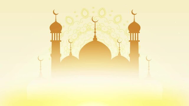 Arabic islamic mosque background loop