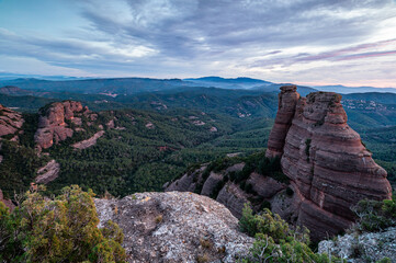 Morning landscape on the edge of the cliffs