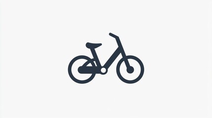 Simple Bicycle Icon Illustration: A Clean Minimalist Design