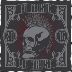 Bull and bear icons mixed with musical notes where finance meets melody in bold graphic style.