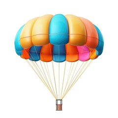 Obraz premium Colorful parachute design against a plain background.