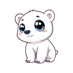 Naklejka premium Cute Baby Polar Bear Design