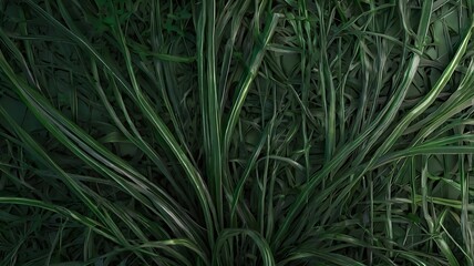 Fototapeta premium Lush Green Reed Canary Grass Growing Densely Background Texture Nature