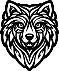 Ornamental bear Head Icon Tribal Style Animal Vector
This stylized vector design combines fierce expression with geometric aesthetics, making it ideal for tattoos, logos, streetwear, digital art
