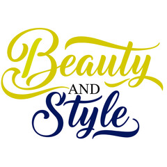 Fototapeta premium Beauty and Style Typography Design in Elegant Colors 