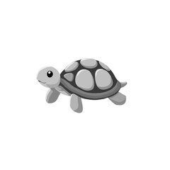 Cute Little Grayscale Turtle 
