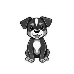 Obraz premium Adorable Little Grayscale Puppy Design