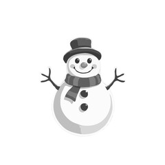 Cute little Grayscale Snowman