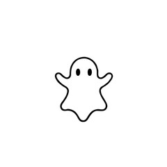 Simple Black & White Ghost Icon Design