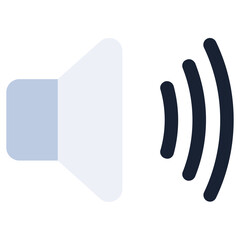 Speaker Icon, Audio Flat Design Icon, Audio Element Flat Design Icon Symbol