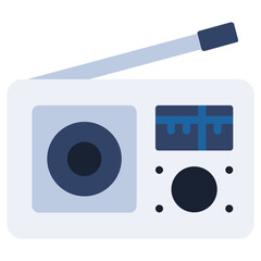 Radio Flat Design Icon, Audio Element Flat Design Icon Symbol