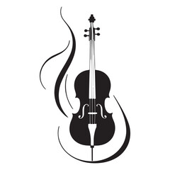 Cello icon isolated on white background