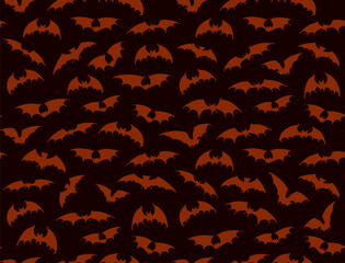 The bats is flying. Vector drawing