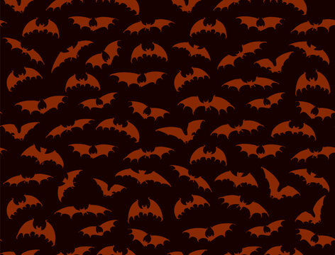 The bats is flying. Vector drawing