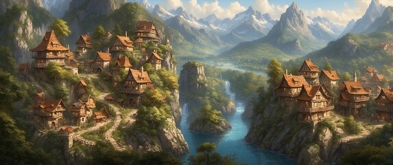 A charming fantasy village