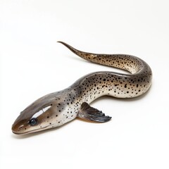 Naklejka premium Spotted Garden Eel Side View Underwater Shot