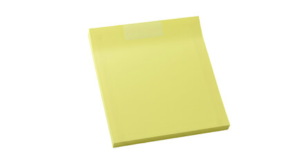 Blank light yellow sticky note isolated