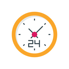 24 Hours Vector icon