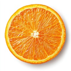Orange slice on white background