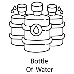 Bottle of Water Icon. Vector Design
