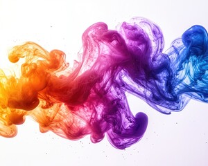 Fototapeta premium Colorful swirling ink in water creating vibrant abstract patterns