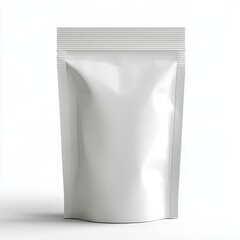 Blank pouch packaging mockup isolated on a white background