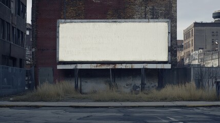 Obraz premium Large blank billboard on a street wall