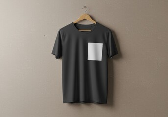 Premium cotton tee with custom square print area unisex short sleeve casual wear fashion apparel sample