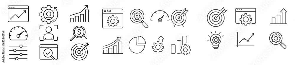 Aufkleber Visual representation of data analysis and performance metrics in a business environment