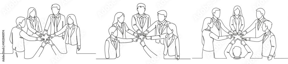 Poster Team members engaged in collaboration and support during a brainstorming session in an office environment