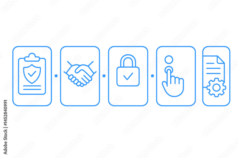 Poster Steps for secure data processing in digital transactions to ensure user safety and privacy