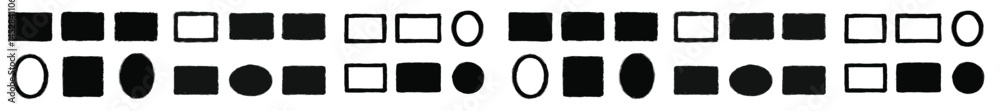 Poster creative abstract shapes displayed in a minimalistic design layout on a light background