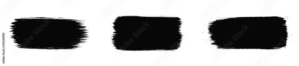 Fototapete Brush strokes create abstract patterns on a white background showcasing artistic expression in modern painting techniques