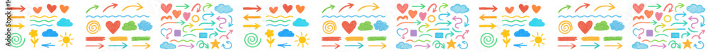 Fototapete colorful abstract patterns with shapes and symbols suitable for creative projects and designs