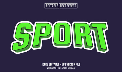 sport editable text effect