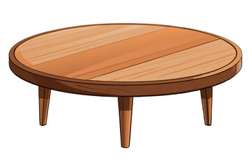 Circular wooden table top with smooth polished wood grain, perfect for modern home decor or furniture designs