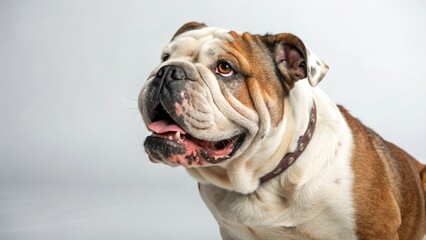 Fototapeta premium Bulldog Mix on studio background