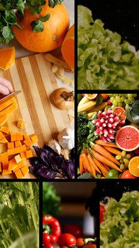 Multi screen Vertical Food Video Wall