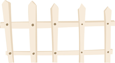 White Fence Element Vector Illustration