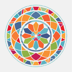 vector illustration of colorful mandala