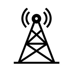 Naklejka premium radio tower pictogram isolated vector illustration 