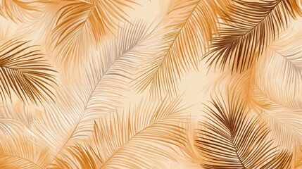 Fototapeta premium seamless tropical palm leafs pattern illustration illustration