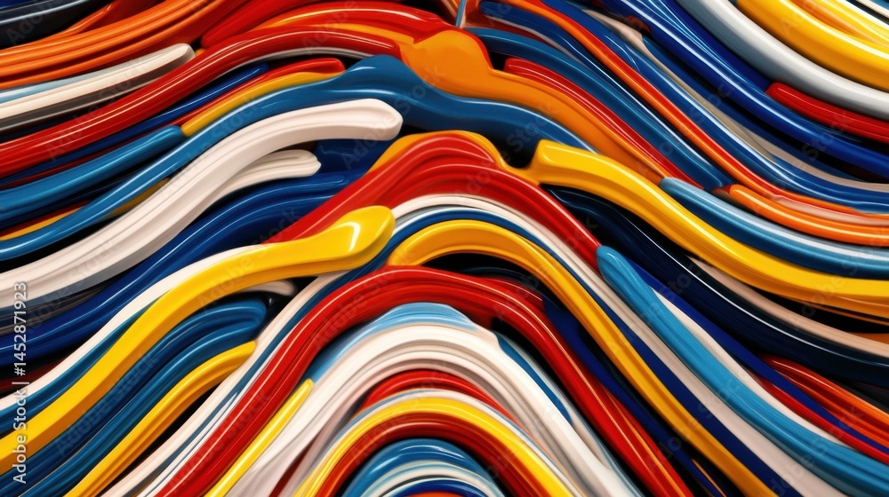 Poster dynamic abstract colorful lines create a vibrant and energetic background with flowing shapes and sm