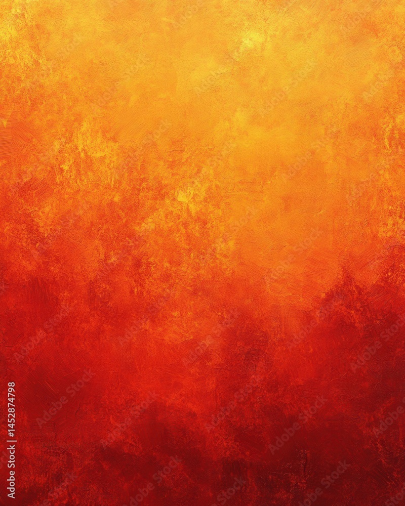 Poster abstract fiery gradient background with textured surface vibrant color transition from yellow to dee